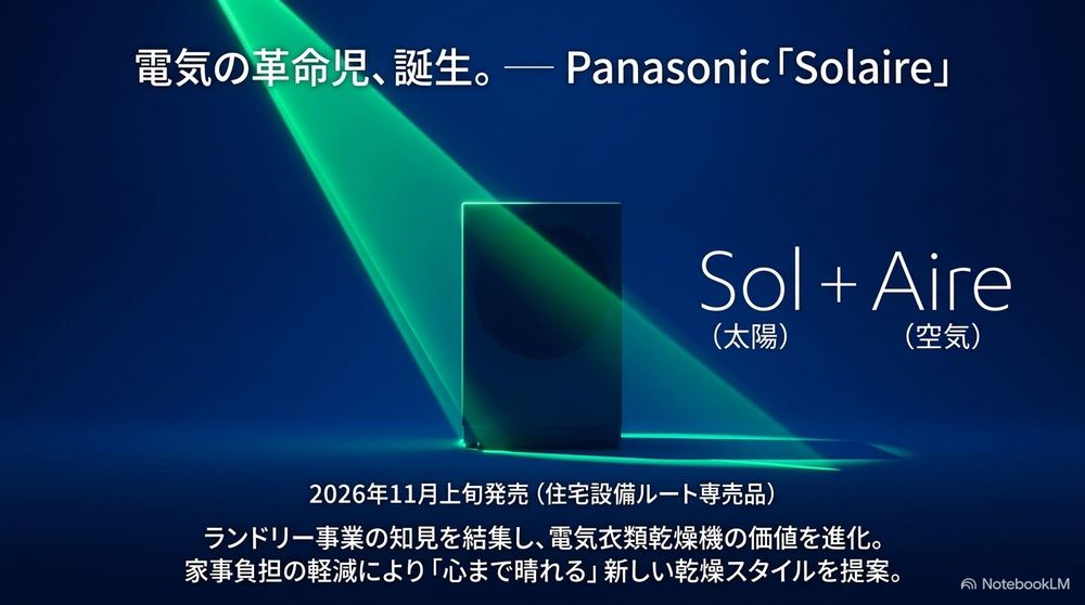 洗濯乾燥機は「家電選び」から「インフラ設計」へ ― ガス王者「乾太くん」と電気の新星パナソニック「Solaire」を徹底比較 画像