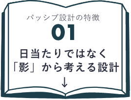 パッシブ設計の特徴01日当たりではなく「影」から考える設計